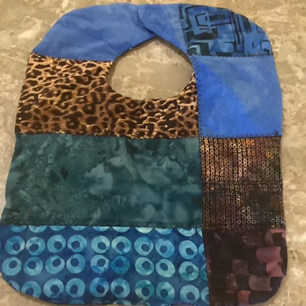 NWOT. Hand Crafted Quilted Reversible Baby Bib. $12 ea. or 3/$25